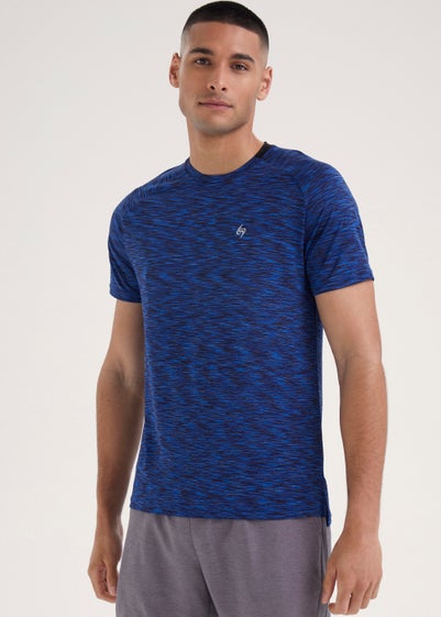 Souluxe Cobalt Blue Space Dye Sports T-Shirt