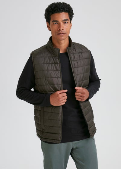 Khaki Puffer Gilet