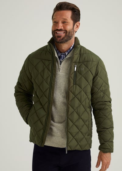 Lincoln Khaki Diamond Quilted Jacket - Small