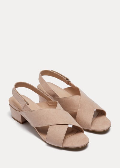 Nude Wide Fit Block Heels