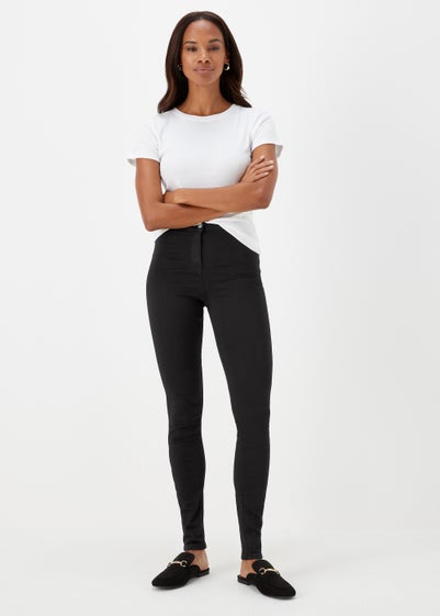 Jessie Black High Waisted Jeans (Long Length) - Size 08 33 leg