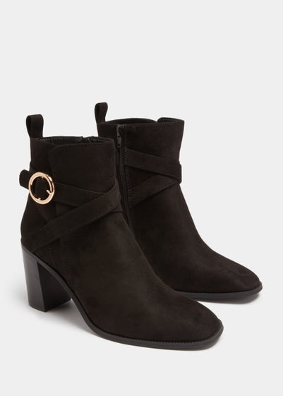 Et Vous Black Ring Heeled Boots