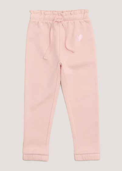 Girls Pink Paperbag Joggers (9mths-6yrs) - Age 9 - 12 Months