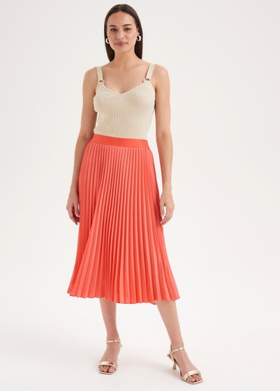 Et Vous Coral Pleated Midi Skirt Reviews Matalan 