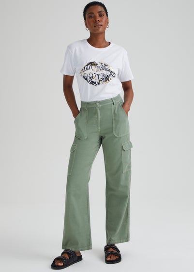 Khaki Cargo Trousers