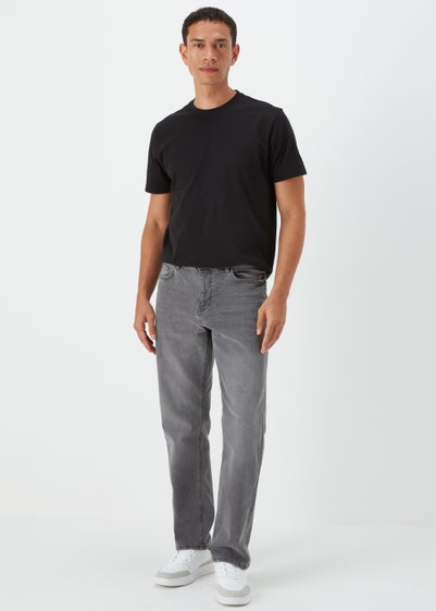 Grey Straight Fit Jeans - 30 Waist Regular