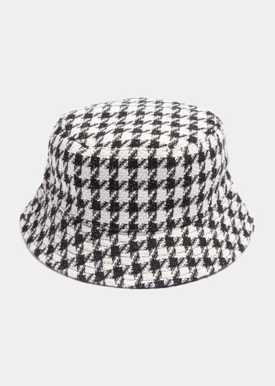 Girls Black & White Boucle Sparkle Bucket Hat (7-13yrs) - Age 7-10 Years
