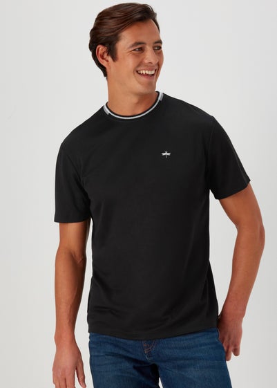 Black Tipped Modal T-Shirt - Small
