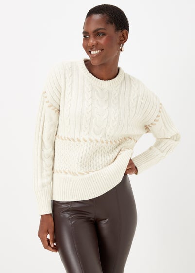 Cream Overstitch Jumper Reviews - Matalan