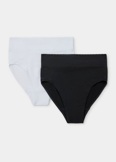 2 Pack Seamless Control Ribbed Full Knickers