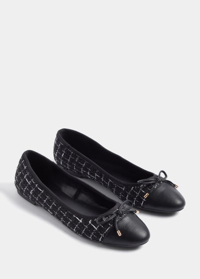 Black Boucle Ballet Shoes - Size 3