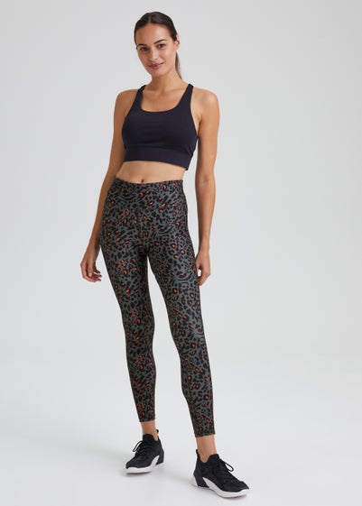 Souluxe Black Leopard Print Sports Leggings