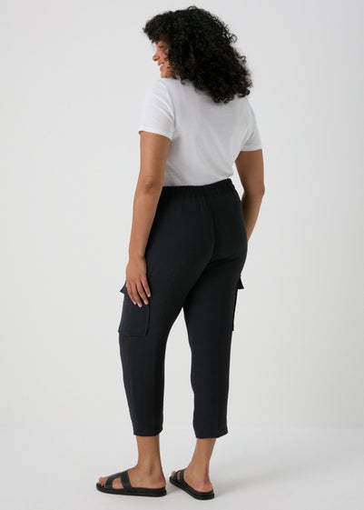 Papaya Curve Black Cargo Trousers