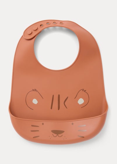 Brown Tiger Silicone Bib