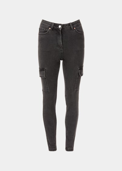 Grey Cargo Skinny Jeans