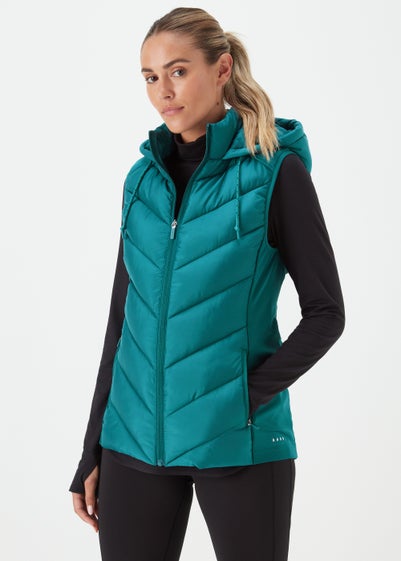 Souluxe Dark Teal Hooded Sports Gilet