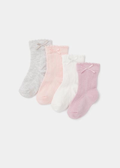 4 Pack Pointelle Baby Socks (Newborn-23mths)
