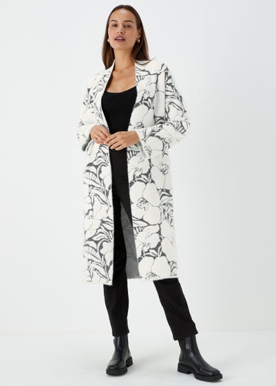 Et Vous Grey Floral Pattern Coatigan Reviews - Matalan