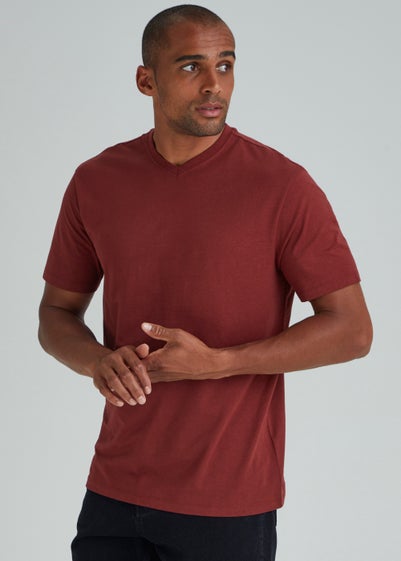 Red Essential V-Neck T-Shirt