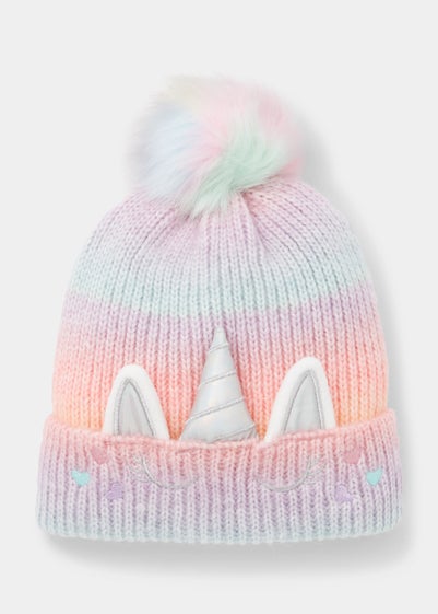 Girls Multicoloured Unicorn Beanie (3-13yrs)