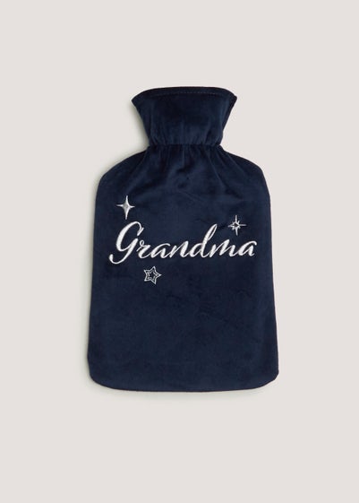 Navy Grandma Hot Water Bottle (1500ml)