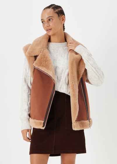 Brown Aviator Gilet