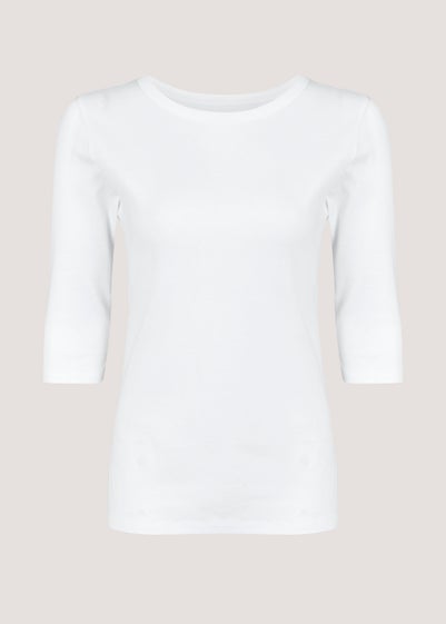 White 3/4 Sleeve T-Shirt