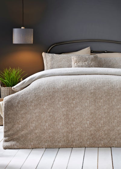 Beige Marl Fleece Duvet Cover