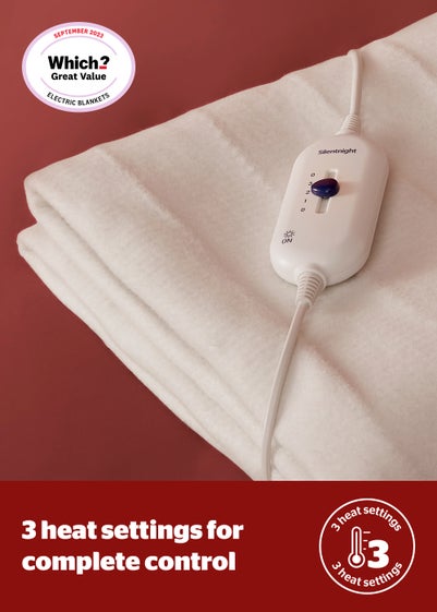 Silentnight White Comfort Control Electric Blanket - Single