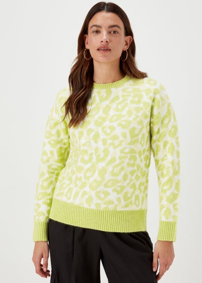 Lime Animal Print Jumper