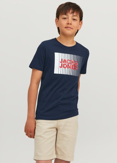 Jack & Jones Kids Navy Logo T-Shirt (6-16yrs)