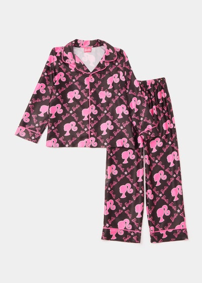 Kids Pink Barbie Satin Pyjama Set (4-13yrs) - Age 4 Years