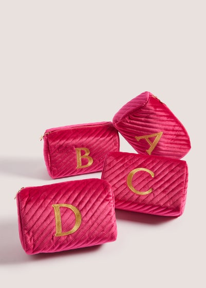 Pink Alphabet Makeup Bag (20cm x 9cm x 13.5cm)