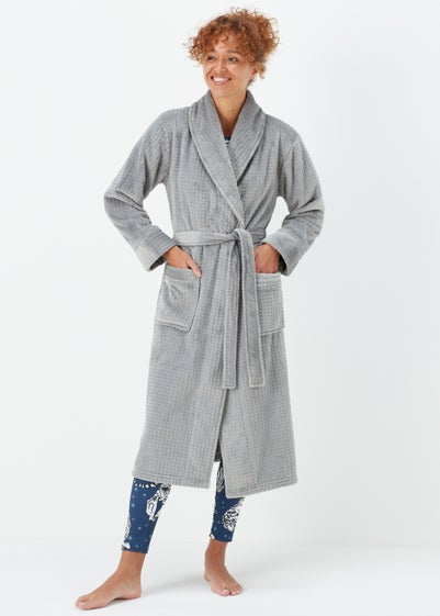 Charcoal Waffle Dressing Gown