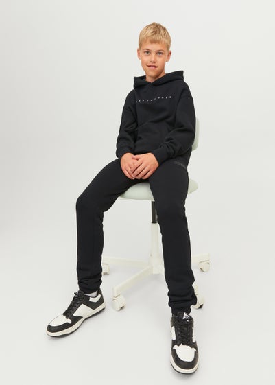 Jack & Jones Junior Black Logo Sweatpants (6-16yrs)