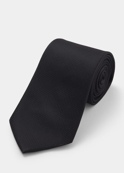 Taylor & Wright Black Plain Skinny Tie - One Size