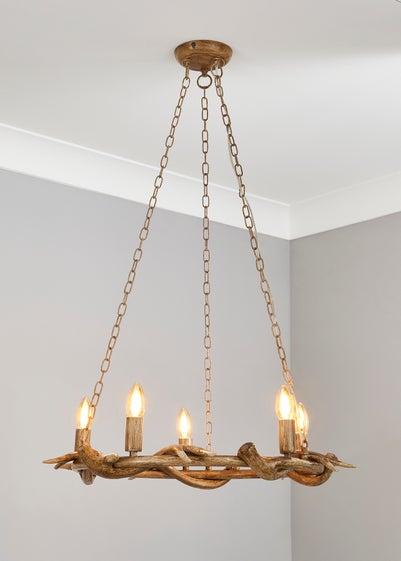 Inlight Antler Cartwheel 5L Chandelier (80cm x 62cm)