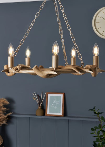 Inlight Antler Cartwheel 5L Chandelier (80cm x 62cm)