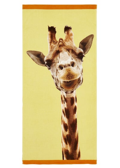 Catherine Lansfield Giraffe Cotton Beach Towel