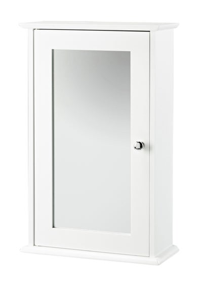 LPD Furniture Alaska Wall Cabinet With Mirror White (530x150x340mm) - One Size