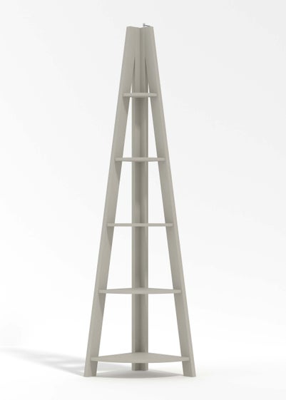 LPD Furniture Tiva Corner Ladder Shelving Grey (1754x386x386mm) - One Size