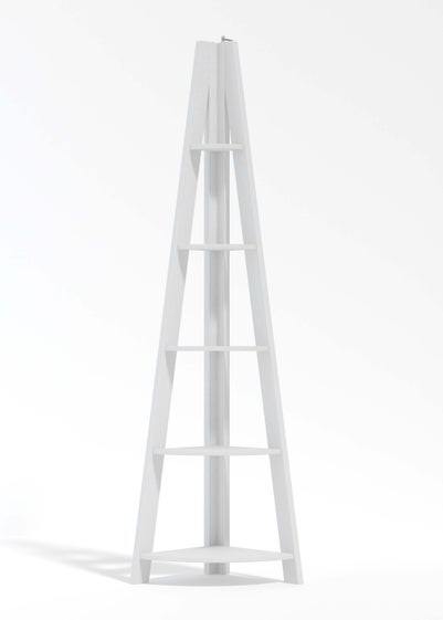 LPD Furniture Tiva Corner Ladder Shelving White (1754x386x386mm) - One Size