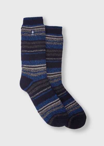 Heat Holders Navy Stripe Socks