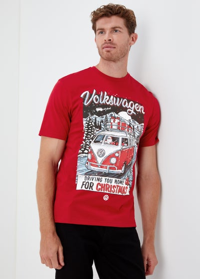 Red Volkswagen Christmas T-Shirt - Small