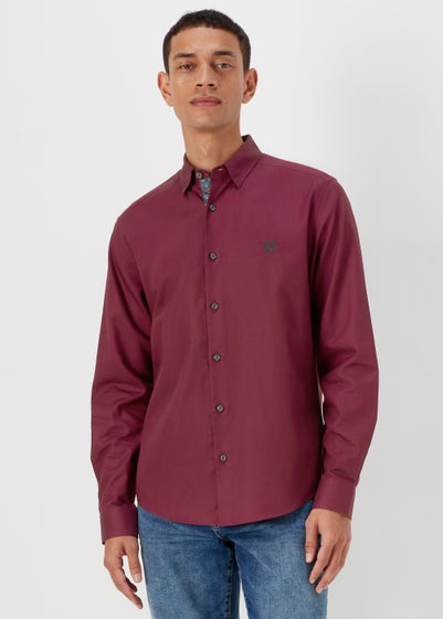 Burgundy Smart Textured Shirt - Small