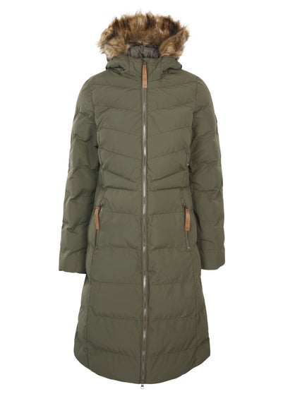 Trespass Audrey Khaki Padded Long Jacket