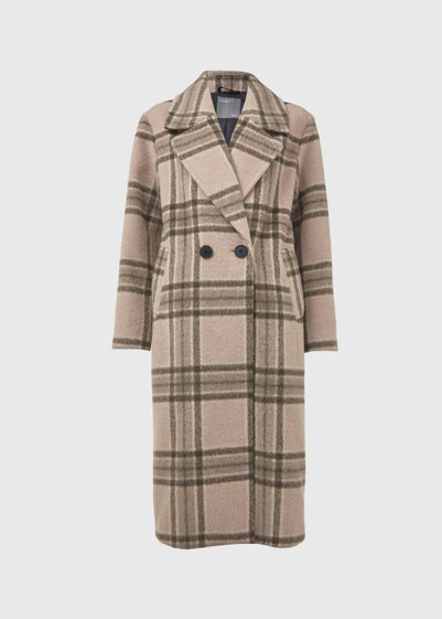 Beige Check Coat