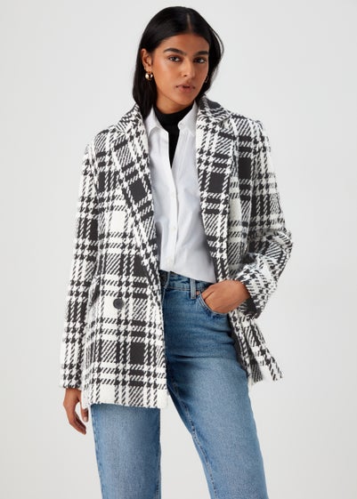 Black & White Check Blazer