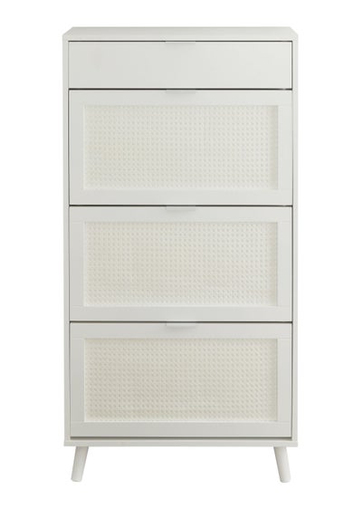 Lloyd Pascal Raffia Shoe Cabinet White - One Size