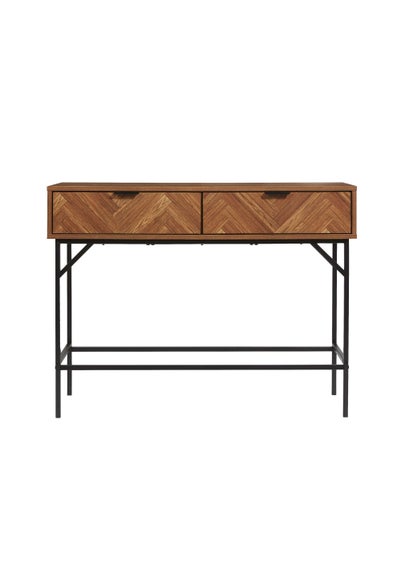 Lloyd Pascal Caprio 2 Drawer Console Table with Metal Legs (75cm x 100cm x 30cm) - One Size